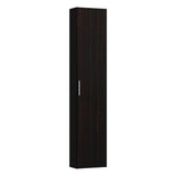 Laufen - Tall Cabinet, with small projection, 1 door, door hinge left, 1 fixed shelf, 4 glass shelves, design matching vanity units - Dark Elm Brown