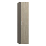 Laufen - Tall Cabinet, 1 door, door hinge left, 1 fixed shelf, 4 glass shelves, design matching vanity units - Light Elm