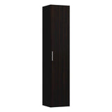 Laufen - Tall Cabinet, 1 door, door hinge left, 1 fixed shelf, 4 glass shelves, design matching vanity units - Dark Elm Brown