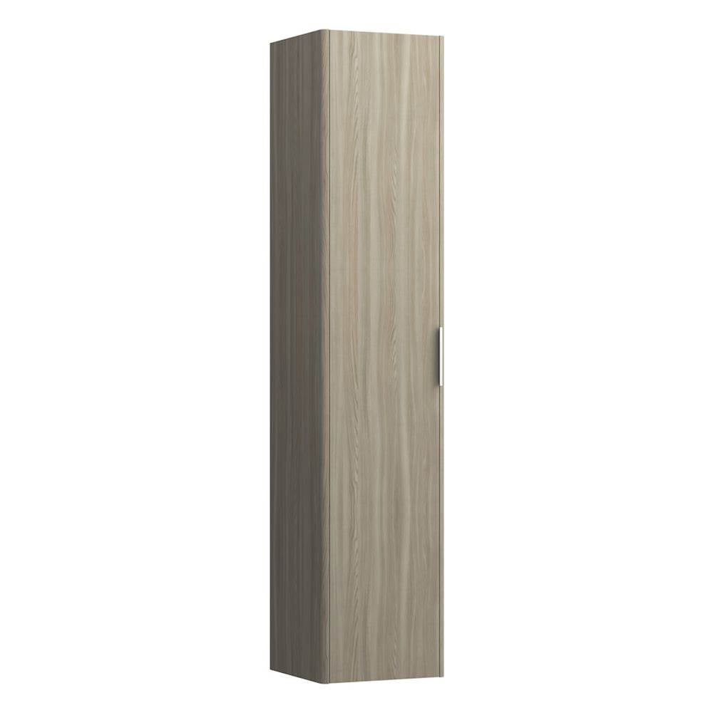 Laufen - Tall Cabinet, 1 door, door hinge right, 1 fixed shelf, 4 glass shelves, design matching vanity units - Light Elm