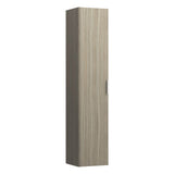 Laufen - Tall Cabinet, 1 door, door hinge right, 1 fixed shelf, 4 glass shelves, design matching vanity units - Light Elm
