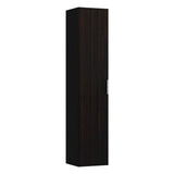 Laufen - Tall Cabinet, 1 door, door hinge right, 1 fixed shelf, 4 glass shelves, design matching vanity units - Dark Elm Brown