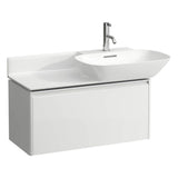 Laufen - Vanity Only, 1 drawer, matching countertop washbasins 813301/2 - White Glossy