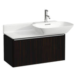 Laufen - Vanity Only, 1 drawer, matching countertop washbasins 813301/2 - Dark Elm Brown