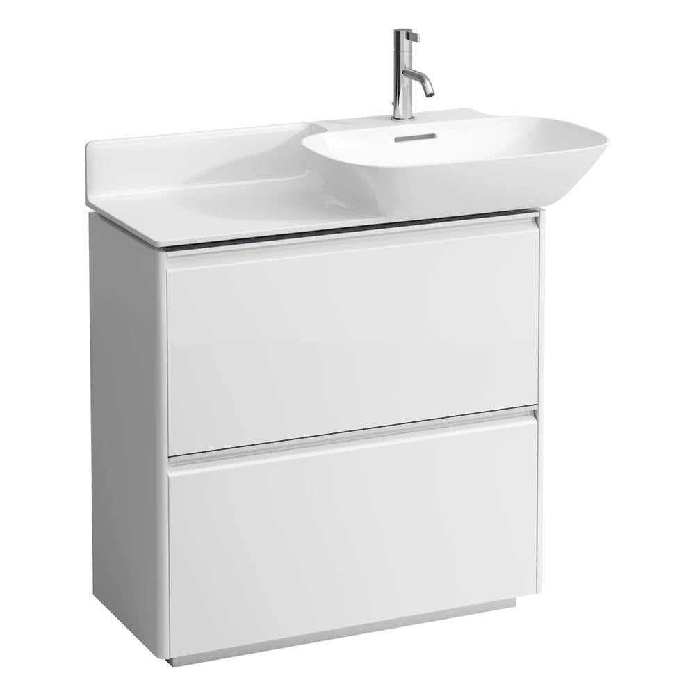 Laufen - Vanity Only, with 2 drawers, matching countertop washbasins 813301/2 - White Glossy