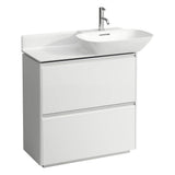 Laufen - Vanity Only, with 2 drawers, matching countertop washbasins 813301/2 - White Glossy