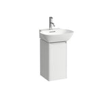 Laufen - Vanity Only, 1 door, left hinged, 1 internal shelf, matching countertop small washbasin 815301 - White Matte