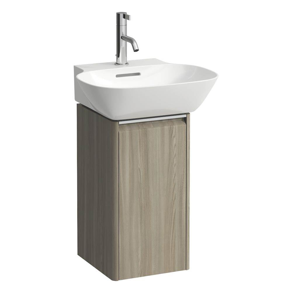 Laufen - Vanity Only, 1 door, left hinged, 1 internal shelf, matching countertop small washbasin 815301 - Light Elm
