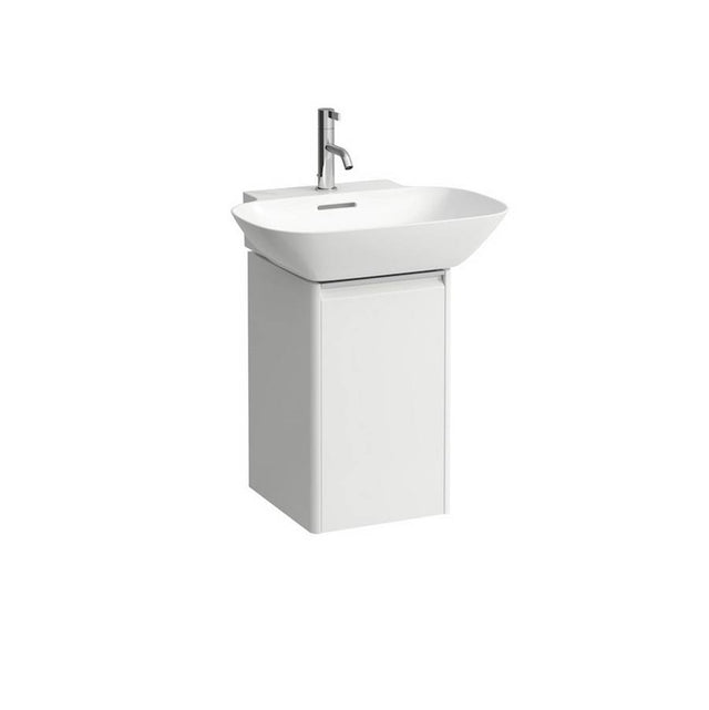 Laufen - Vanity Only, 1 door, right hinged, 1 internal shelf, matching countertop washbasin 810302 - White Matte