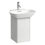 Laufen - Vanity Only, 1 door, right hinged, 1 internal shelf, matching countertop washbasin 810302 - White Glossy