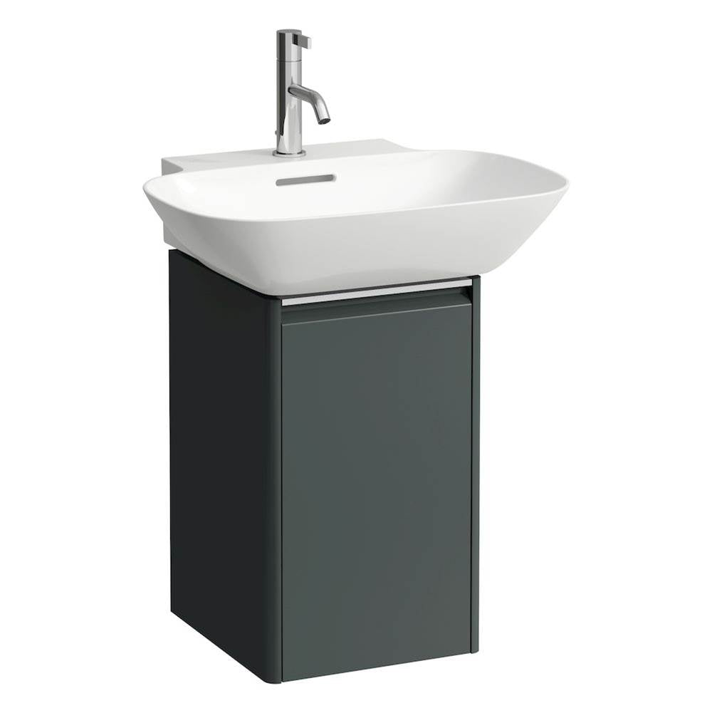 Laufen - Vanity Only, 1 door, left hinged, 1 internal shelf, matching countertop washbasin 810302 - Traffic Grey