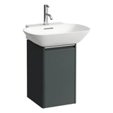 Laufen - Vanity Only, 1 door, left hinged, 1 internal shelf, matching countertop washbasin 810302 - Traffic Grey