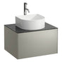 Laufen - Drawer element Only, 1 drawer, matching bowl washbasins 812340, 812341, 812342, 812343, centre cut-out incl. drilled tap hole Nero Marquina Marble - Titanium And Nero Marquina