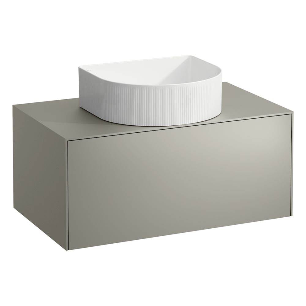 Laufen - Drawer element Only, 1 drawer, matching bowl washbasins 812340, 812341, 812342, 812343, centre cut-out Nero Marquina Marble, No tap hole - Titanium And Nero Marquina