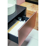 Drawer element Only, 1 drawer, matching bowl washbasins 812340, 812341, 812342, 812343, centre cut-out incl. drilled tap hole Nero Marquina Marble