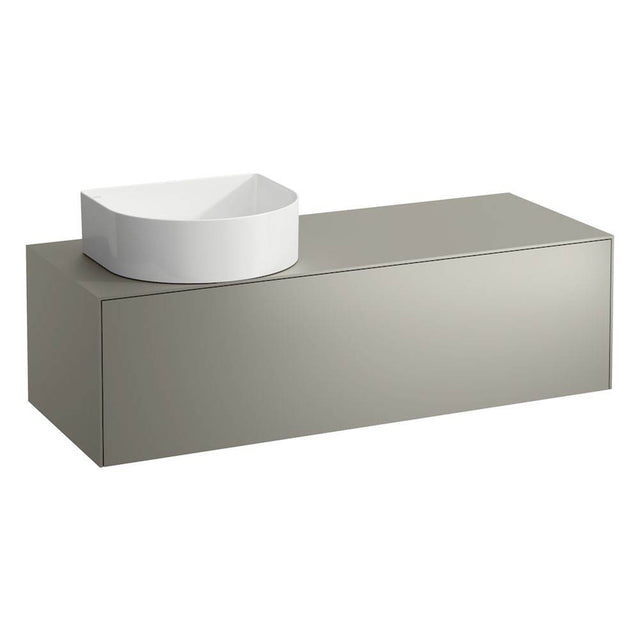 Laufen - Drawer element Only, 1 drawer, matching bowl washbasins 812340, 812341, 812342, 812343, cut-out left Nero Marquina Marble - Titanium And Nero Marquina