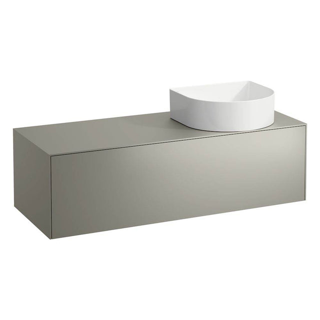 Laufen - Drawer element Only, 1 drawer, matching bowl washbasins 812340, 812341, 812342, 812343, cut-out right Nero Marquina Marble - Titanium And Nero Marquina