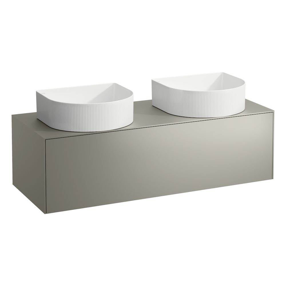 Laufen - Drawer element Only, 1 drawer, matching bowl washbasins 812340, 812341, 812342, 812343, cut-outs left and right Nero Marquina Marble - Titanium And Nero Marquina