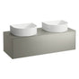 Laufen - Drawer element Only, 1 drawer, matching bowl washbasins 812340, 812341, 812342, 812343, cut-outs left and right Nero Marquina Marble - Titanium And Nero Marquina