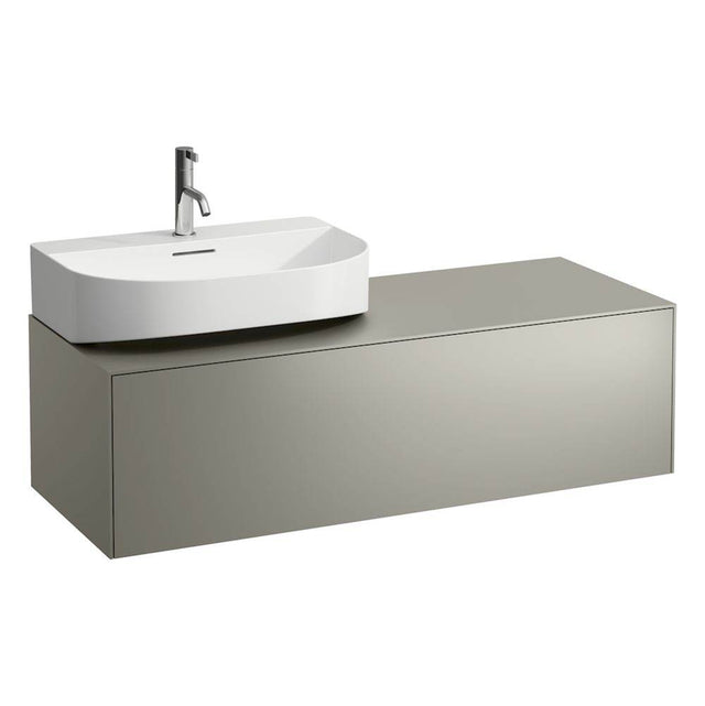 Laufen - Drawer element Only, 1 drawer, matching washbasins 816341, 816342, cut-out left Nero Marquina Marble - Titanium And Nero Marquina