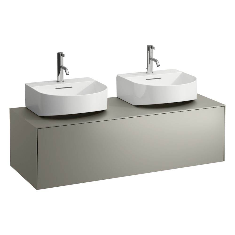 Laufen - Drawer element Only, 1 drawer, matching small washbasin 816341, cut-out left and right Nero Marquina Marble - Titanium And Nero Marquina