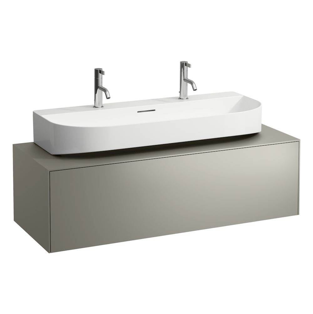 Laufen - Drawer element Only, 1 drawer, matching washbasin undersurface ground 816347, centre cut-out Nero Marquina Marble - Titanium And Nero Marquina