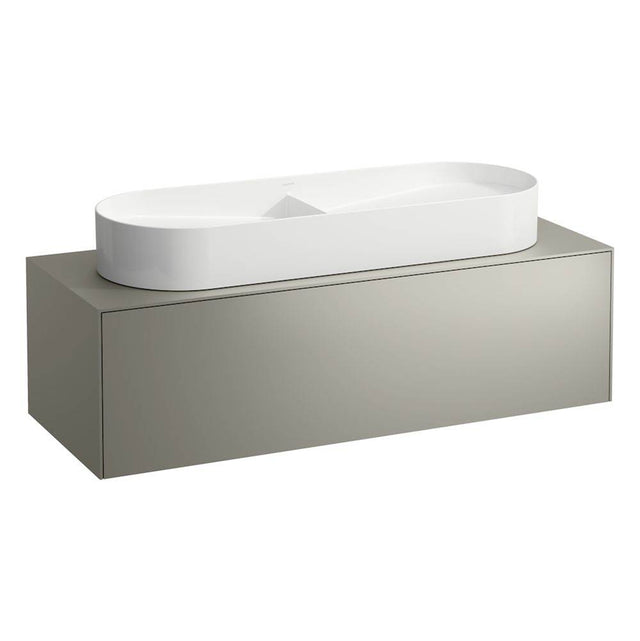 Laufen - Drawer element Only, 1 drawer, matching washbasin bowls 812348, 812349, centre cut-out Nero Marquina Marble - Titanium And Nero Marquina