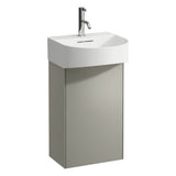 Laufen - Vanity Only, 1 door, right hinged, matching small washbasin 815343 - Titanium