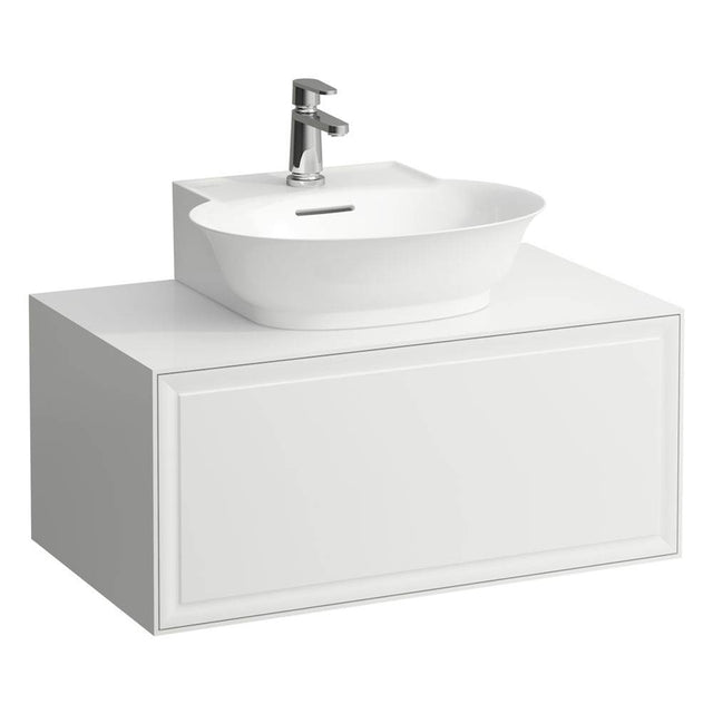 Laufen - Drawer element Only, 1 drawer, with centre cut-out, matches small washbasin 816854 - White Glossy
