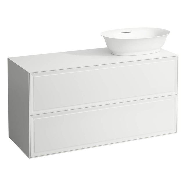 Laufen - Drawer element Only, 2 drawers, cut-out right, matches bowl washbasins 812852, 812855 - White Glossy