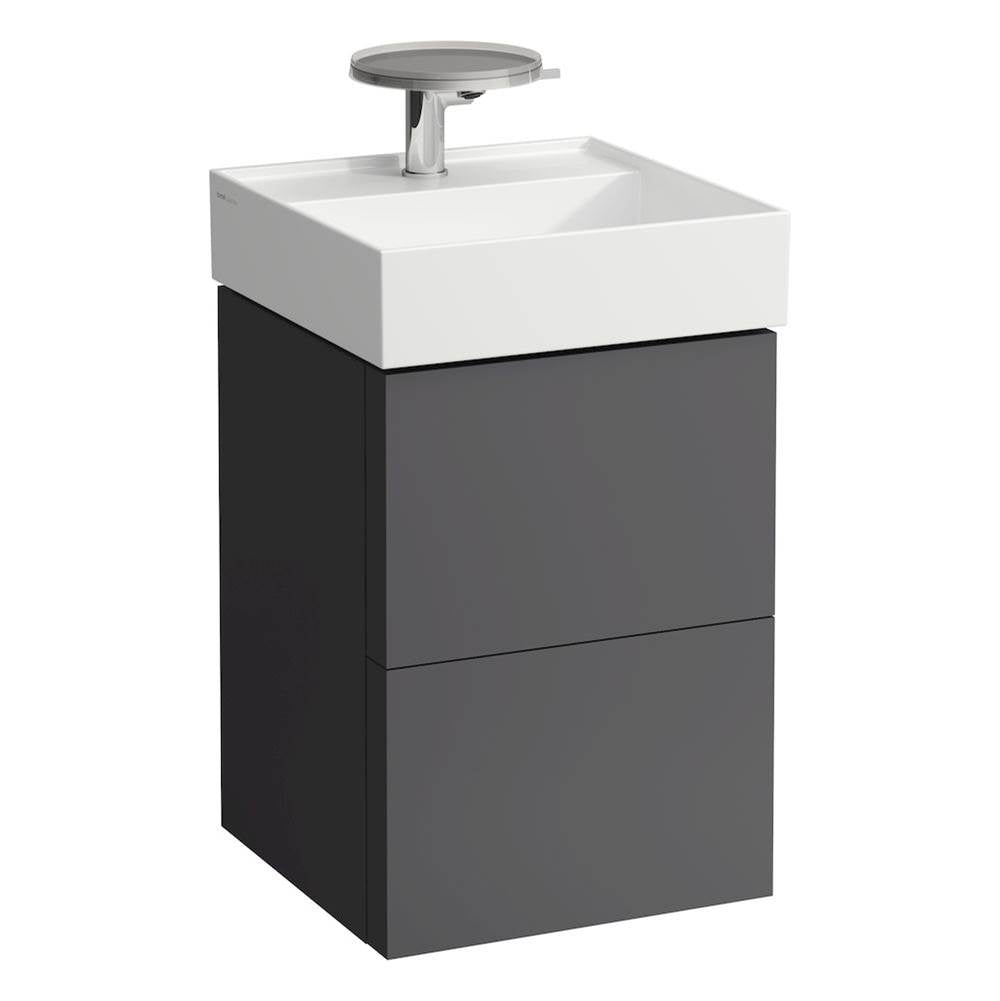 Laufen - Vanity Only with two drawers for washbasin 815331 (incl. organiser) - Slate Grey