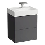 Laufen - Vanity Only with two drawers for washbasin shelf left 810335 (incl. organiser) - Slate Grey
