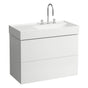 Laufen - Vanity Only with two drawers for washbasin shelf left 810339 (incl. organiser) - White Matte
