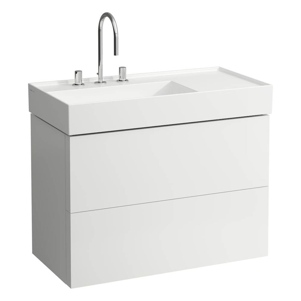Laufen - Vanity Only with two drawers for washbasin shelf right 810338 (incl. organiser) - White Matte