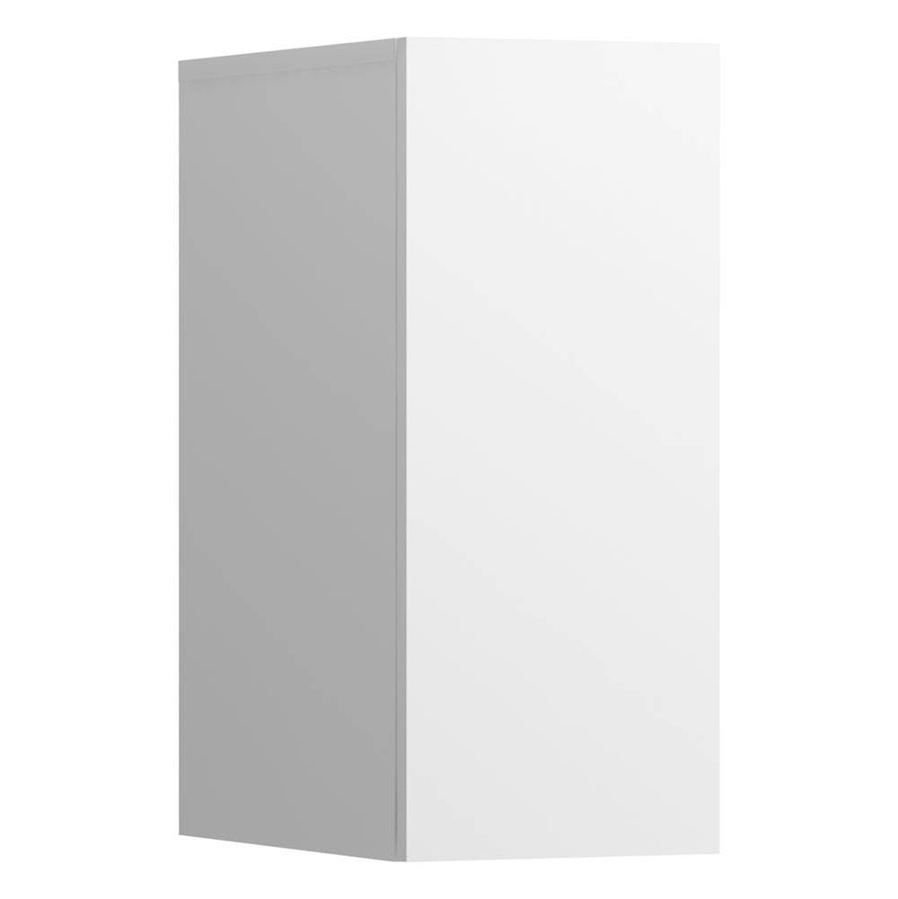 Laufen - Side element with 1 door, door hinge left, 1 wooden shelf, for Kartell by Laufen Slim-Packs - White Matte