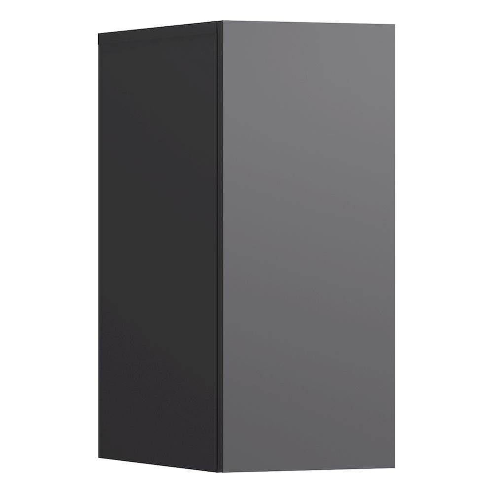 Laufen - Side element with 1 door, door hinge left, 1 wooden shelf, for Kartell by Laufen Slim-Packs - Slate Grey