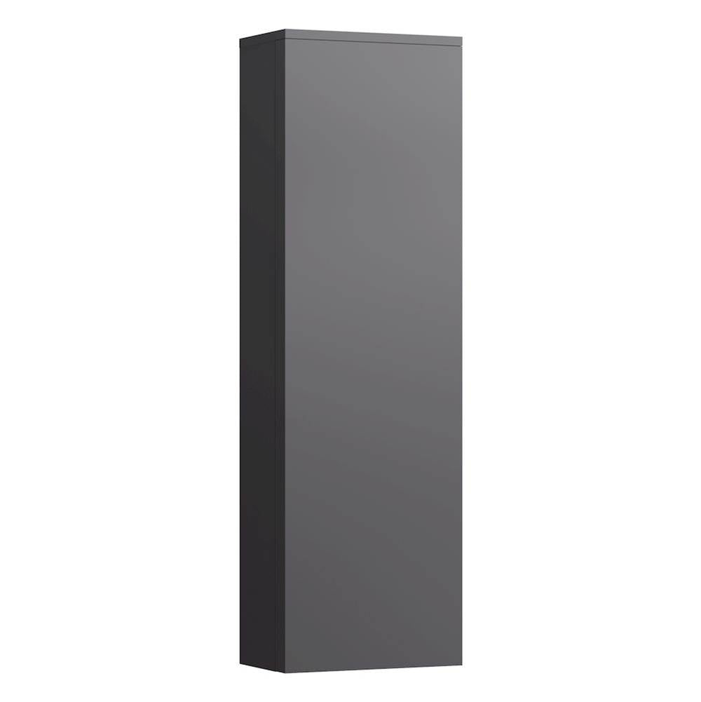Laufen - Tall Cabinet with 1 door, door hinge left, 4 glass shelves - Slate Grey