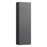 Laufen - Tall Cabinet with 1 door, door hinge left, 4 glass shelves - Slate Grey