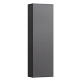 Laufen - Tall Cabinet with 1 door, door hinge right, 4 glass shelves - Slate Grey