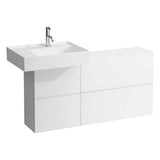 Laufen - Sideboard ONLY with 1 door and 2 flaps, basin left, matching washbasins 810334, 810335, 810338, 810339, 812332 (only tap bank left), 813332, 815331 - White Matte