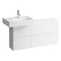 Laufen - Sideboard ONLY with 1 door and 2 flaps, basin left, matching washbasins 810334, 810335, 810338, 810339, 812332 (only tap bank left), 813332, 815331 - White Matte