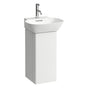 Laufen - Vanity Only, 1 aluminum door, door hinge left, with 2 shelves in the door, 1 shelf in the box, matching washbasin 815301 - White Matte