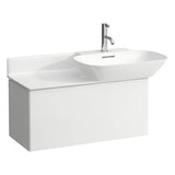 Washbasin console, shelf left, wall mounted