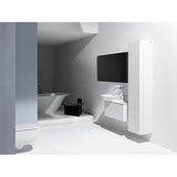 Tall Cabinet made of aluminum, 1 door, door hinge right, 5 shelves each in the box and door