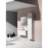 Tall Cabinet made of aluminum, 1 door, door hinge right, 5 shelves each in the box and door