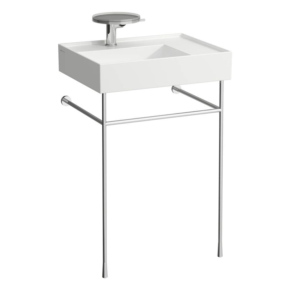 Washbasin, shelf right, with concealed outlet, w/o overflow, wall mounted
