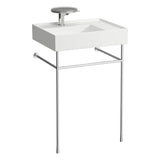 Washbasin, shelf right, with concealed outlet, w/o overflow, wall mounted