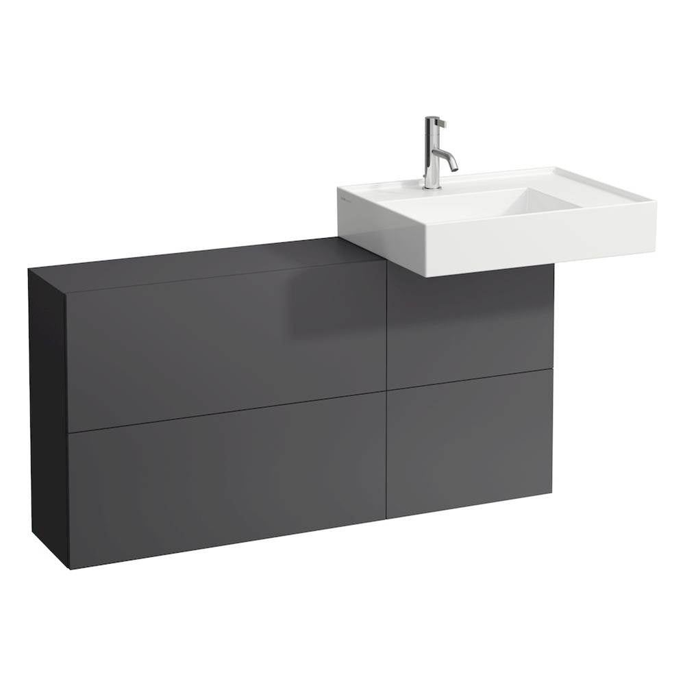 Washbasin, shelf right, with concealed outlet, w/o overflow, wall mounted