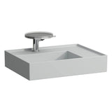 Laufen - Washbasin, shelf right, with concealed outlet, w/o overflow, wall mounted - Matte Grey
