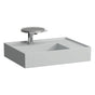 Laufen - Washbasin, shelf right, with concealed outlet, w/o overflow, wall mounted - Matte Grey